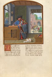 The King of Arms of the Order of the Golden Fleece Writing about Jacques de Lalaing