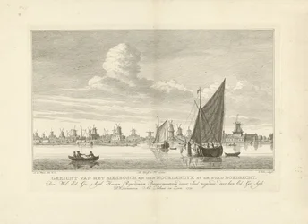 View of the Biesbosch and the Noordendijk near Dordrecht