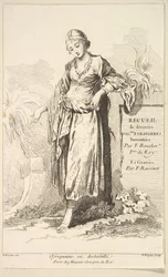 African Woman in Undress, from Recueil de diverses figures étrangères, 18th century