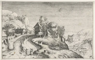 Village in a Mountain Landscape (series title) Various Landscapes (series title) Topographia variarum regionum