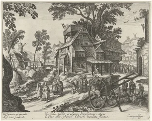 Village Scene with the Healing of a Lame Man