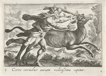 Hercules Captures the Hind of Cerynea (Cerva cornibus auratis velocissima capitur) (Herculean Themes)