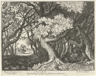 Attack on a Man in a Forest (series title: Parable of the Good Samaritan)