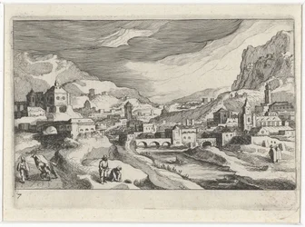 Cityscape in a River Valley