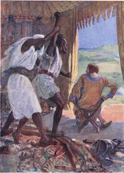 Ere the Assassin Could Strike, the Nubian Caught His Uplifted Arm