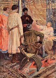 Richard the Lionheart Raised Himself in His Bed and Took a Cup in His Hand, Illustration for 