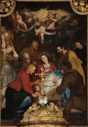 Parish Church (Nederename, Sint-Vedastuskerk). Interior. The High Altar. Adoration of the Magi. Simon De Paepe. Ca 1660-1670.