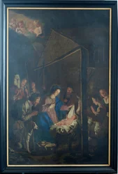 Parish church (Onze-Lieve-Vrouw-Hemelvaartkerk). Interior. Christmas scene