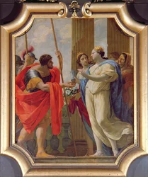 Polydamne giving Menelaus and Helen the medicines Enula Campana and Moly