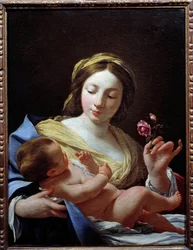 The Virgin and Child and a Rose