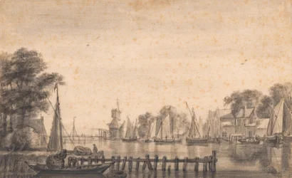 The Vecht near Weesp with the Mill “De Stinkerd”