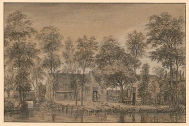 Farmstead under Trees by the Canal