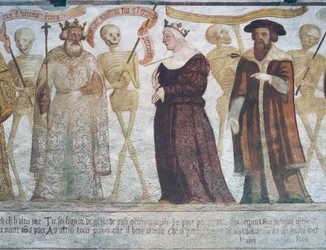 Death with the King, the Queen and the Doctor (detail)