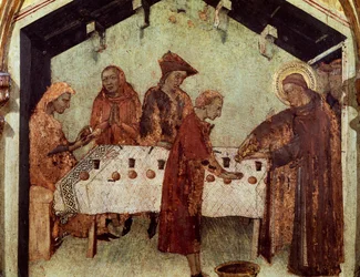 Louis Serving the Monks at the Table (detail)