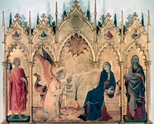 The Annunciation and Two Saints