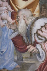 The Adoration of the Magi, Presbitery, 1578-82 (detail)