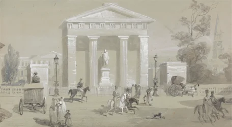 Statue of the Marquis of Hastings in Tank Square - Calcutta