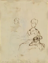 Study of a Mother and Child (verso)