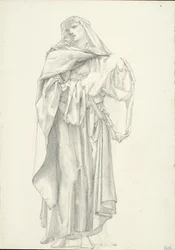 Draped Male Figure (sketchbook #2614)