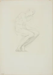 Seated Male Nude