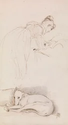Studies of Woman and Greyhound