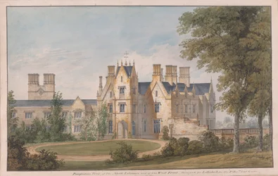 Lilleshall, Shropshire: View of the North Entrance and of the West Front