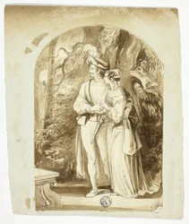 Lovers in Woods