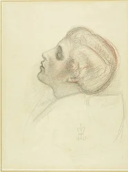 Study for the Head of the Rescuing Lover in Escape of the Heretic