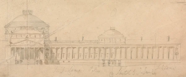 Sketch of a Half-Facade for a Royal Palace, Hyde Park, London