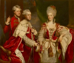 George, 2nd Earl Harcourt, his wife Elizabeth, and brother William, 1780