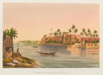 Fortress of Bukkur from Roree
