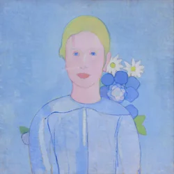 Girl with Paper Flowers