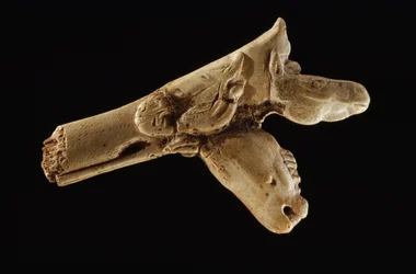Three-Headed Spear-Thrower, a Prehistoric Horn Staff