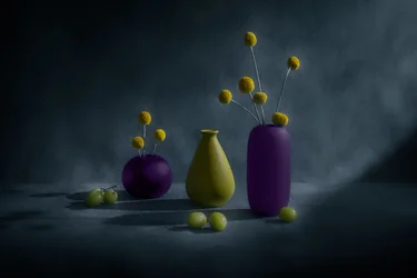 Vibrant Vases Grapes