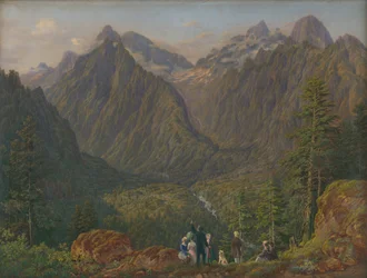 Tatra landscape with figures