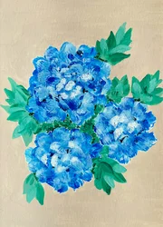 Vibrant Blue Hydrangeas