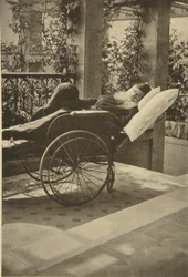 Russian Author Leo Tolstoy Recovering in Gaspra, Crimea, Russia, 1902