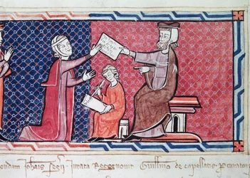 A Woman Taking an Oath before King James I of Majorca (detail)
