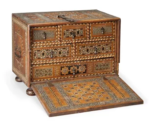 A Fine Nasrid or Post-Nasrid Fall-Front Wooden Cabinet