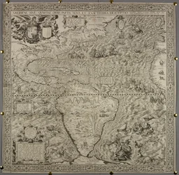 Americae Sive Quartae Orbis Partis Nova Et Exactissima Descriptio, by Diego Gutierrez