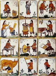 Artisanal Trades: Shoemaker, Cooper, Wicker Basket Manufacturer, Winemaker, Drawing Lesson, Musician, Cow Milking, Sharpener, Farmer, Cabinetmaker