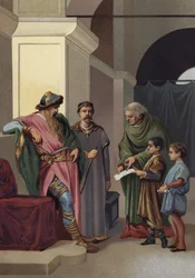 Charlemagne Visiting a School