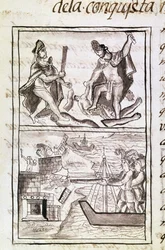 Codex of the Conquest of Mexico: Quauhtenco and Mayenatzin Punish Traitors