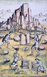 Codex of the conquest of Mexico: Stone work