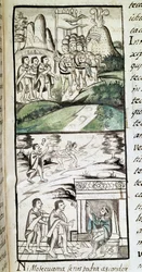 Codex of the Conquest of Mexico: The Emissaries of Montezuma Meeting the Spanish