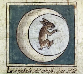 Codex of the conquest of Mexico: the rabbit in the moon