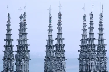 Detail of the lantern tower spires