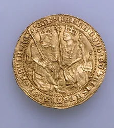 Double excelente of Ferdinand II of Aragon (1479-1516) and Isabella of Castille (1474-1504), Seville Mint, 1475
