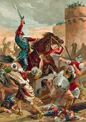 El Cid threatening the city of Valencia