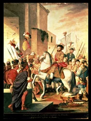 Entrance of the Triumphant Army of Cortes into Tlaxcala after the Victory of Otumba